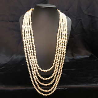 Pearl White 5 Layered Mens / Groom Mala