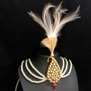 Imperial Kundan & Pearl Crest Kalgi