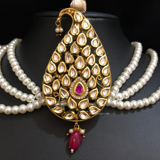 Imperial Kundan & Pearl Crest Kalgi