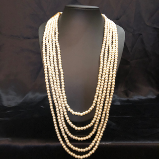 Pearl White 5 Layered Mens / Groom Mala