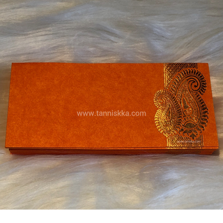 Orange Shagun Money Envelopes - 20s Pack