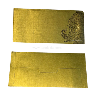 Golden Peacock Shagun Money Envelopes - 20s Pack