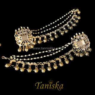 HARLEEN Golden Glass Necklace Set