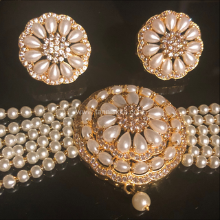 KIMBERLY Pearl White Choker Set