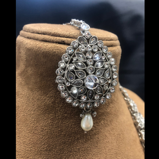 HANIYA Designer Antique Silver Long Haar Set