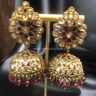 HANIYA Designer Maroon Long Haar Set