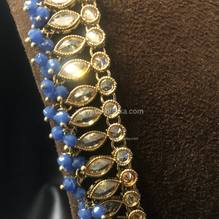 HANIYA Designer Blue Long Haar Set
