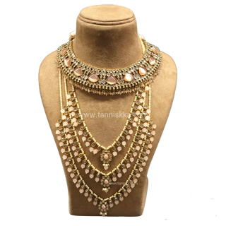 HANIYA Designer Peach Necklace Set COMBO DEAL