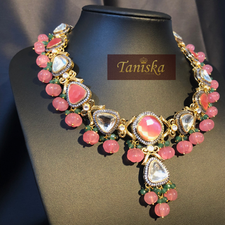 JAANAT - Baby Pink Dreamy Necklace Set