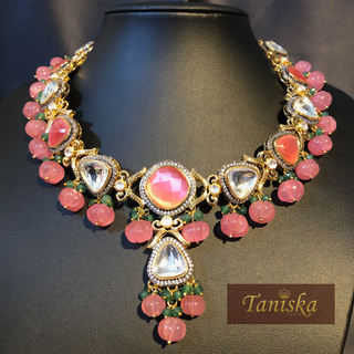 JAANAT - Baby Pink Dreamy Necklace Set