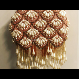 The Peach Pearl Cascade Clutch Bag