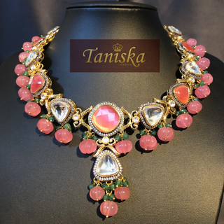 JAANAT - Baby Pink Dreamy Necklace Set