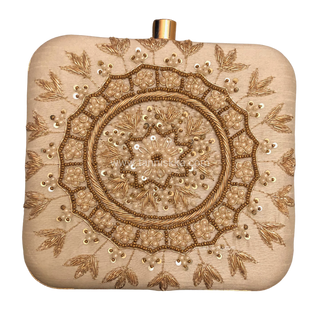 The Ivory Square Mandala Clutch Bag