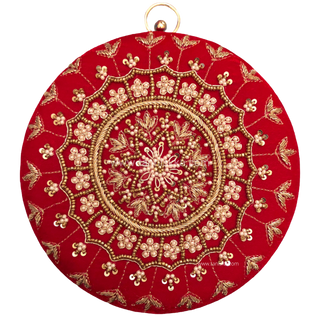 The Ruby Mandala Clutch Bag