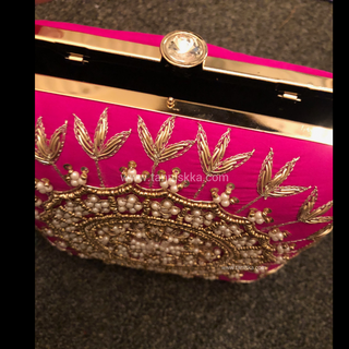 The Fuchsia Mandala Clutch Bag