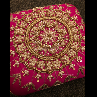 The Fuchsia Mandala Clutch Bag
