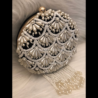 The Black Pearl Cascade Clutch Bag