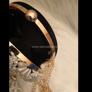 The Black Pearl Cascade Clutch Bag