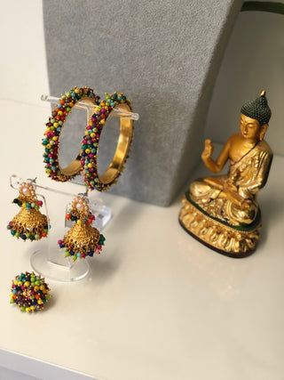 RANG-DE Pearl Necklace Set (Necklace, Earrings) - Multi