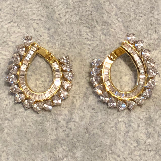 American Diamond Style Studs - Golden
