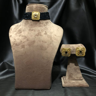 GLASS Choker Necklace Set