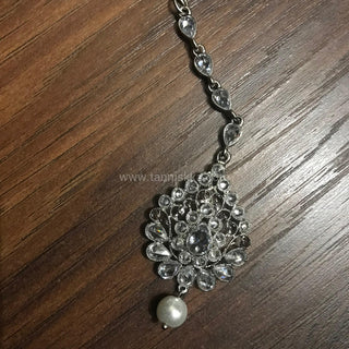 Antique Silver Earrings & Tikka