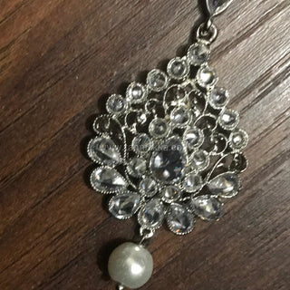 Antique Silver Earrings & Tikka