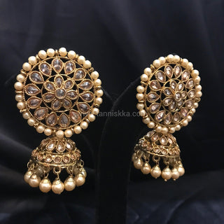 Antique Gold Earrings (Jhumki's) - Golden