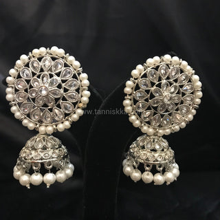 Antique Silver Earrings - Silver