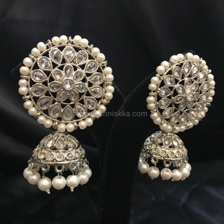 Antique Silver Earrings - Silver