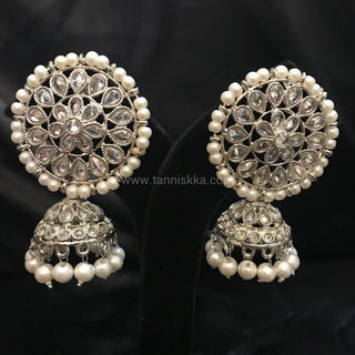Antique Silver Earrings - Silver
