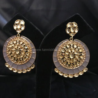 MISHCA Antique Gold Earrings - Grey