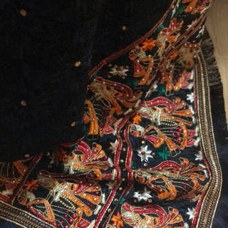The Dulha-Dulhan Phulkari Dupatta / Indian Shawl