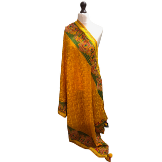 The Sunehri Dholi Bridal Phulkari Dupatta