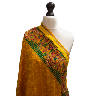 The Sunehri Dholi Bridal Phulkari Dupatta