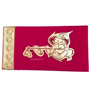Krishna Bright Red Shagun Money Envelope - Single Envelope