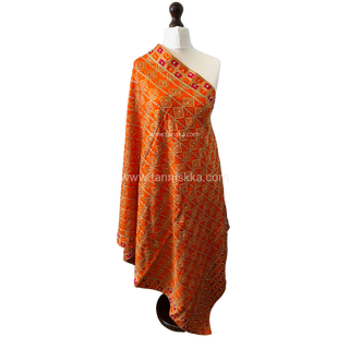 The Saffron Sunset Phulkari Dupatta
