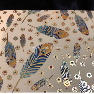 Peacock Feather Design Shagun Money Envelopes - 5s Pack