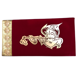 Krishna Deep Red Shagun Money Envelope - Single Envelope