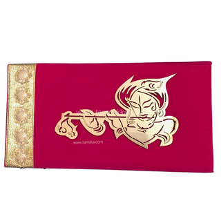 Krishna Bright Red Shagun Money Envelope - Single Envelope