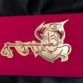 Krishna Bright Red Shagun Money Envelope - Single Envelope