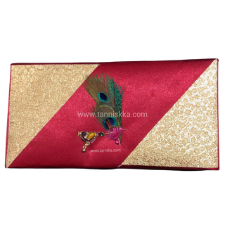 Krishna Hot Pink Shagun Money Envelope - Single Envelope