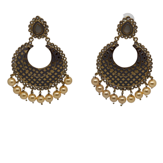 MISHCA Meenakari Earrings - Grey