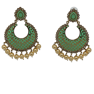 MISHCA Meenakari Earrings - Mint
