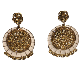 MISHCA Antique Gold Earrings - White