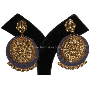MISHCA Antique Gold Earrings - Grey