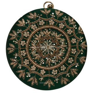 The Emerald Mandala Clutch Bag