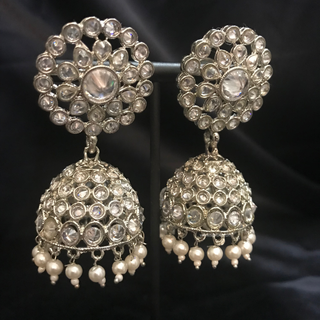 Antique Silver Earrings - Silver