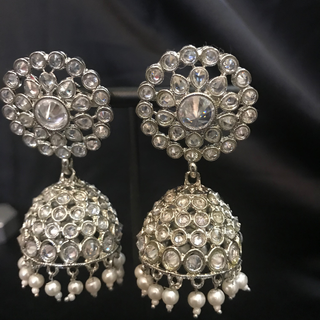 Antique Silver Earrings - Silver