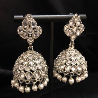 MEHAR Antique Silver Jhumki's